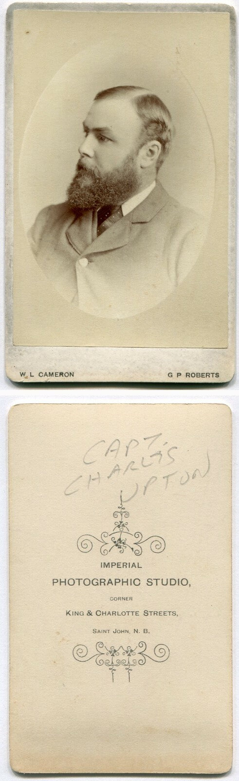 CAPT. CHARLES UPTON. CDV. ST JOHN, N.B., CANADA.