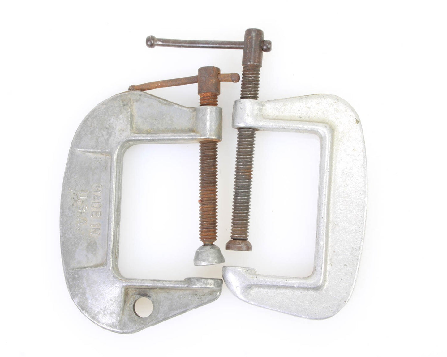 SET OF 2 C-CLAMPS, USED