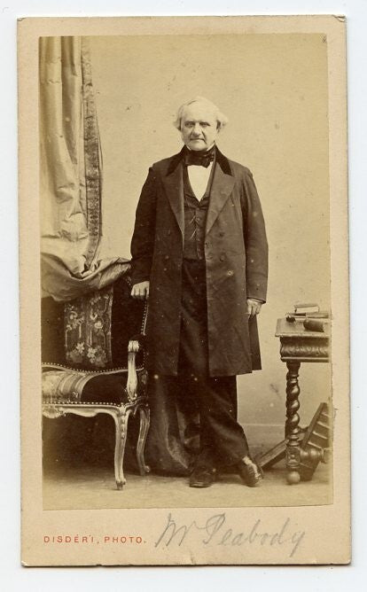 Original Disderi Paris, George Peabody Full Length Banker and Philanthropist CDV