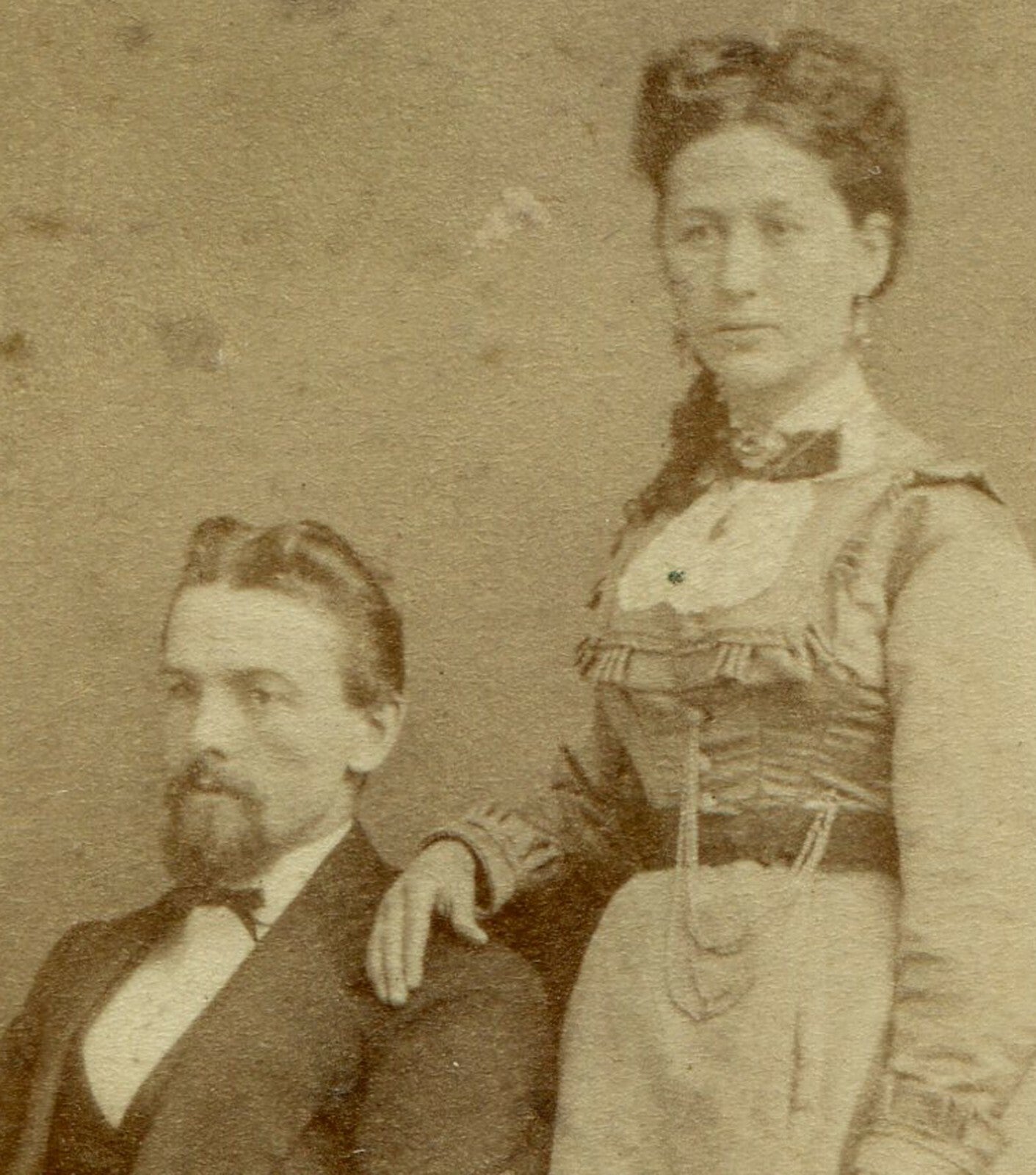 STYLISH COUPLE, AFFECTIONATE POSE. CDV. ST. JOHN, NEW BRUNSWICK, CANADA.