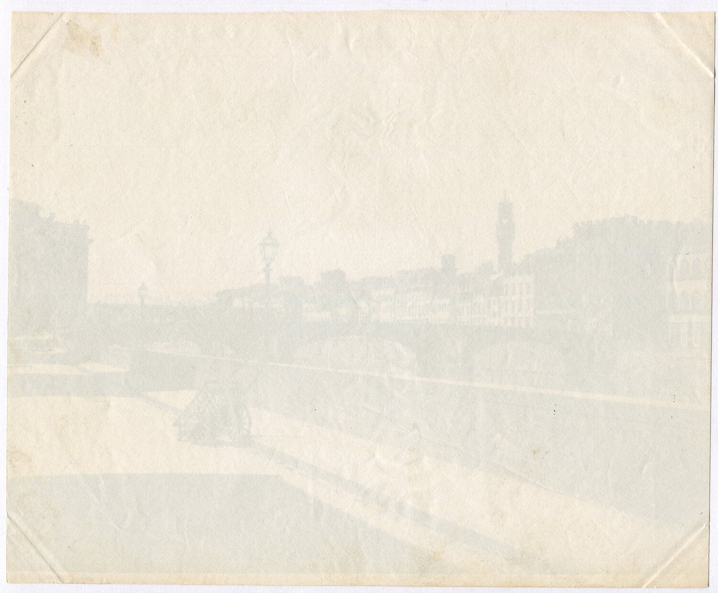 Vintage Naples Bridges Pull Cart Photo - Unmounted Albumen Print, 8x10, Historic