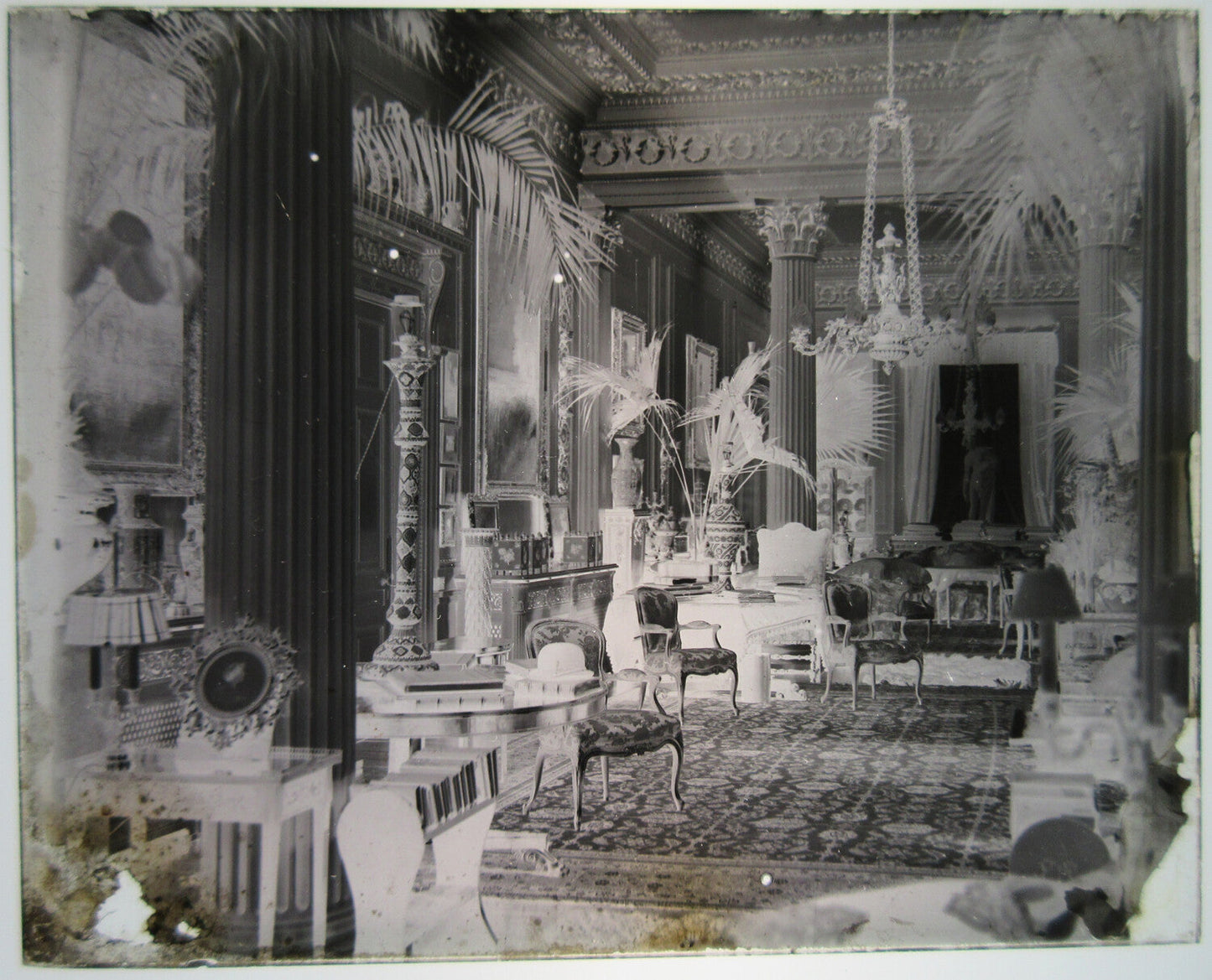 ORNATE, OPULENT INTERIOR. 4X5 NEGATIVE.