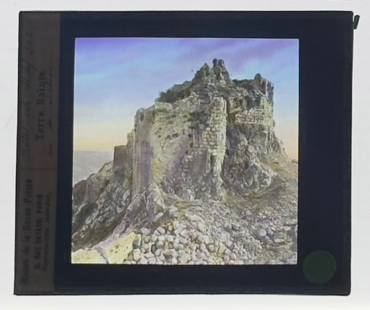 VINTAGE LANTERN SLIDE "Terre Sainte"  3.25X4IN