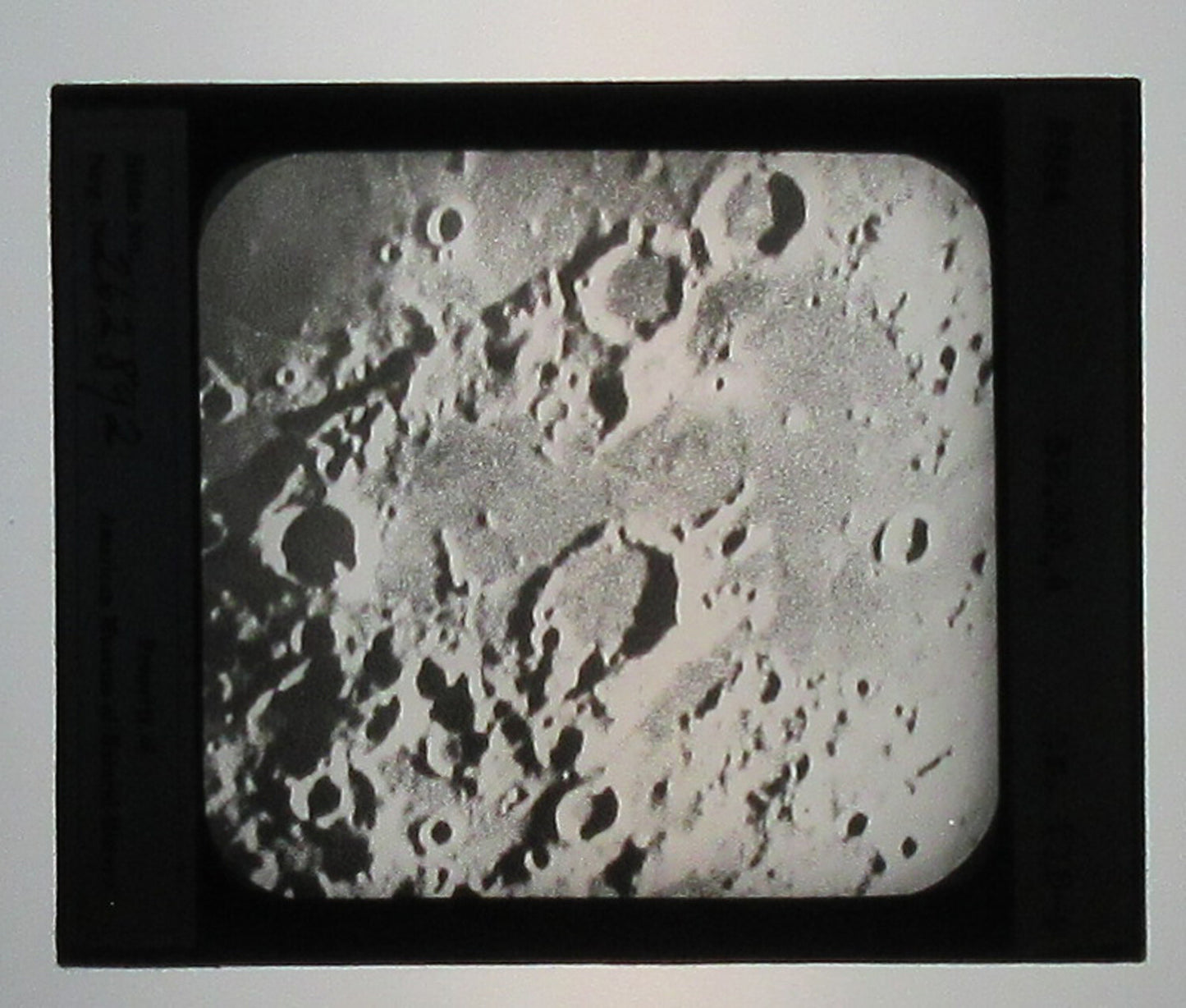 Vintage Moon Photo on Glass Lantern Slide - Original 3.25 x 4 in, Wear - Collectible