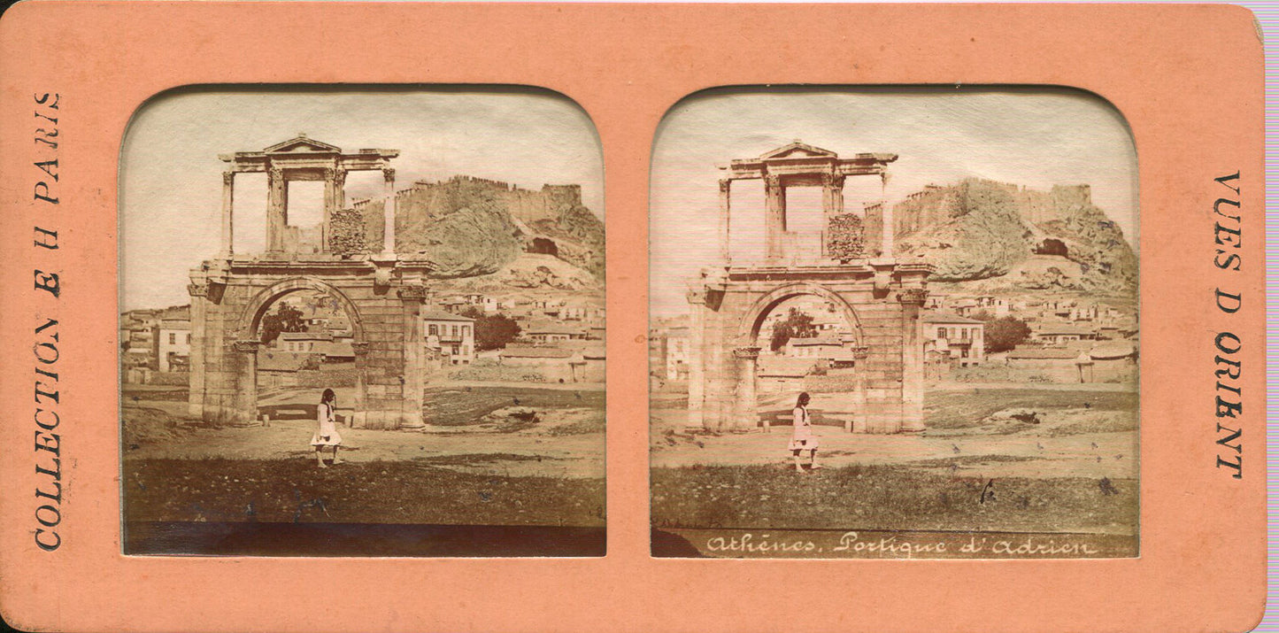 RUINS OF THE ACROPOLIS. TINTED STEREOVIEW TISSUE.