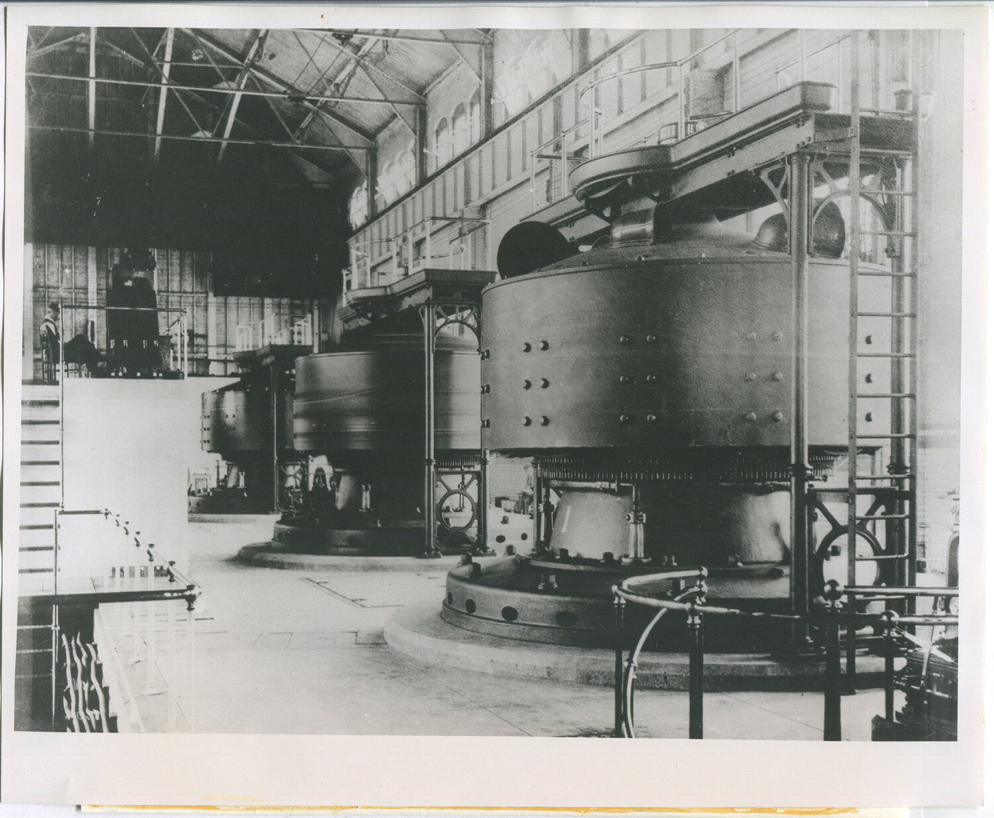 Vintage Westinghouse First AC Generators Niagara Falls NY 8x10 Black & White Silver Print Photograph