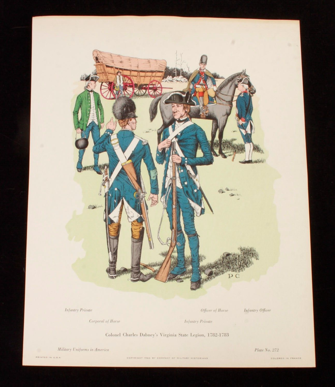Colonel Charles Dabneys Virginia State Legion, 1782-1783 Illustration 11x14