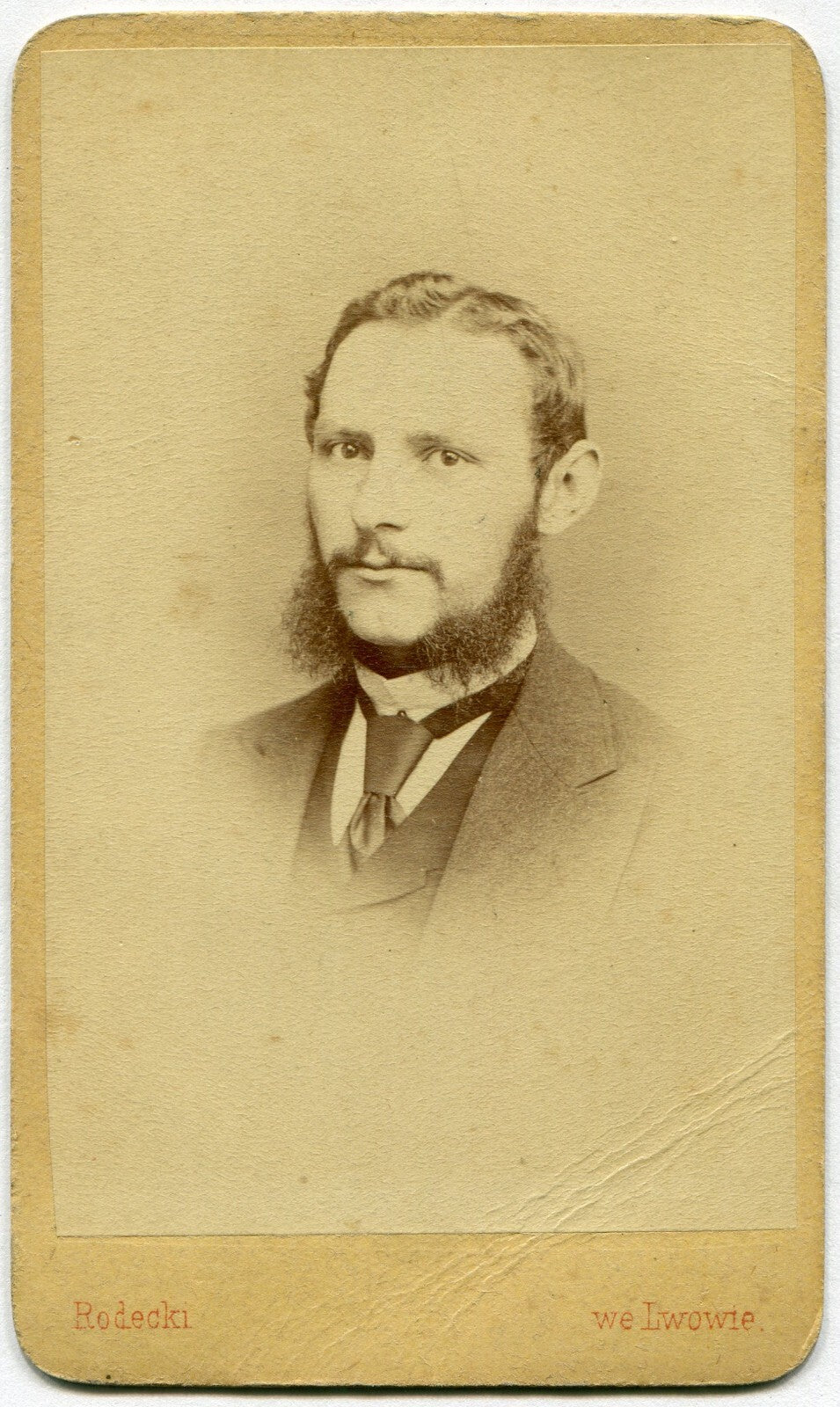 MAN W/SHAGGY WHISKERS AND SAD EYES. CDV.