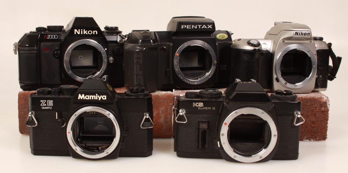 Vintage Nikon - Mamiya - Pentax Camera Lot of 5 - PARTS