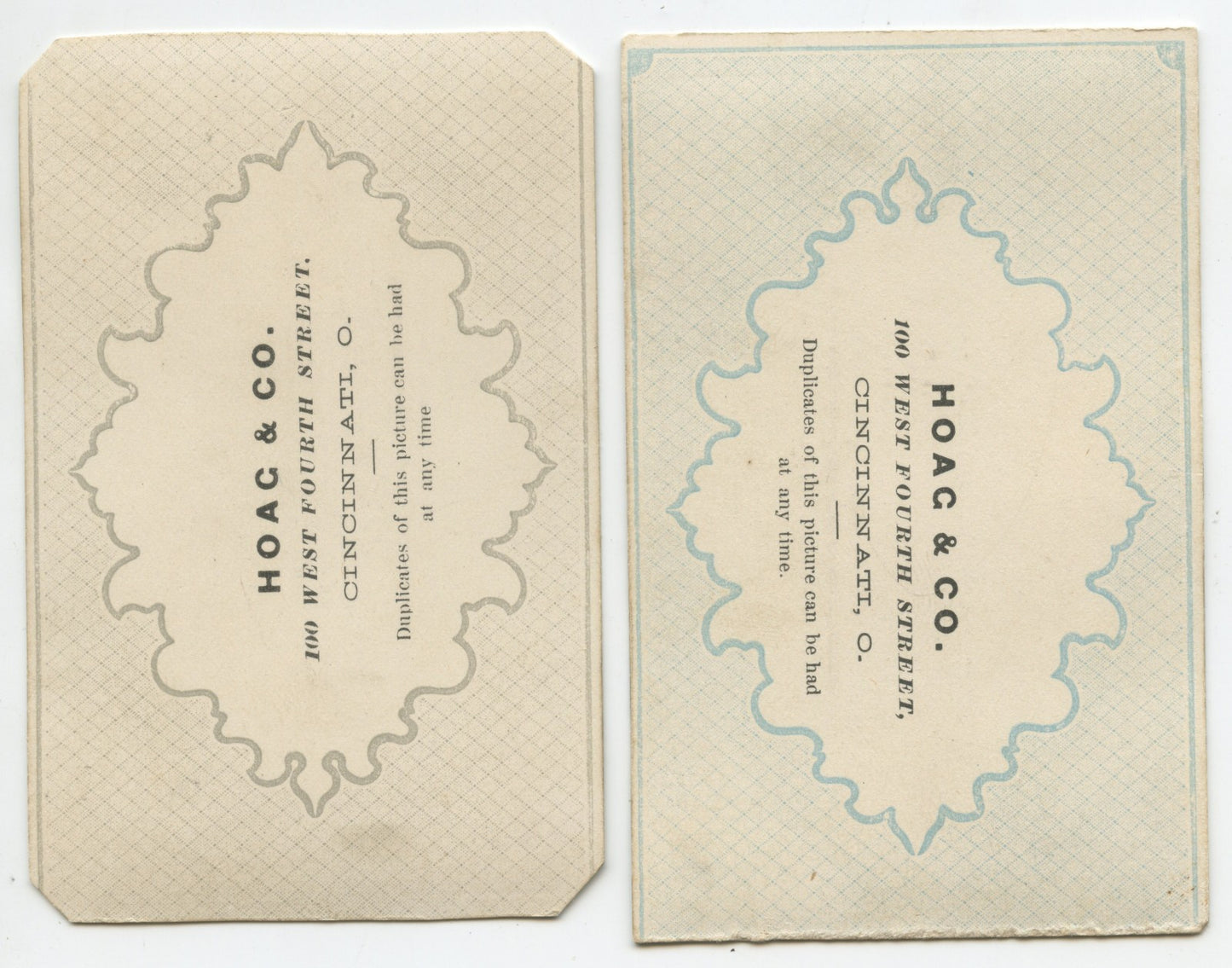 CIVIL WAR ERA BROTHERS, CINCY, OH, SET OF 2 CDV