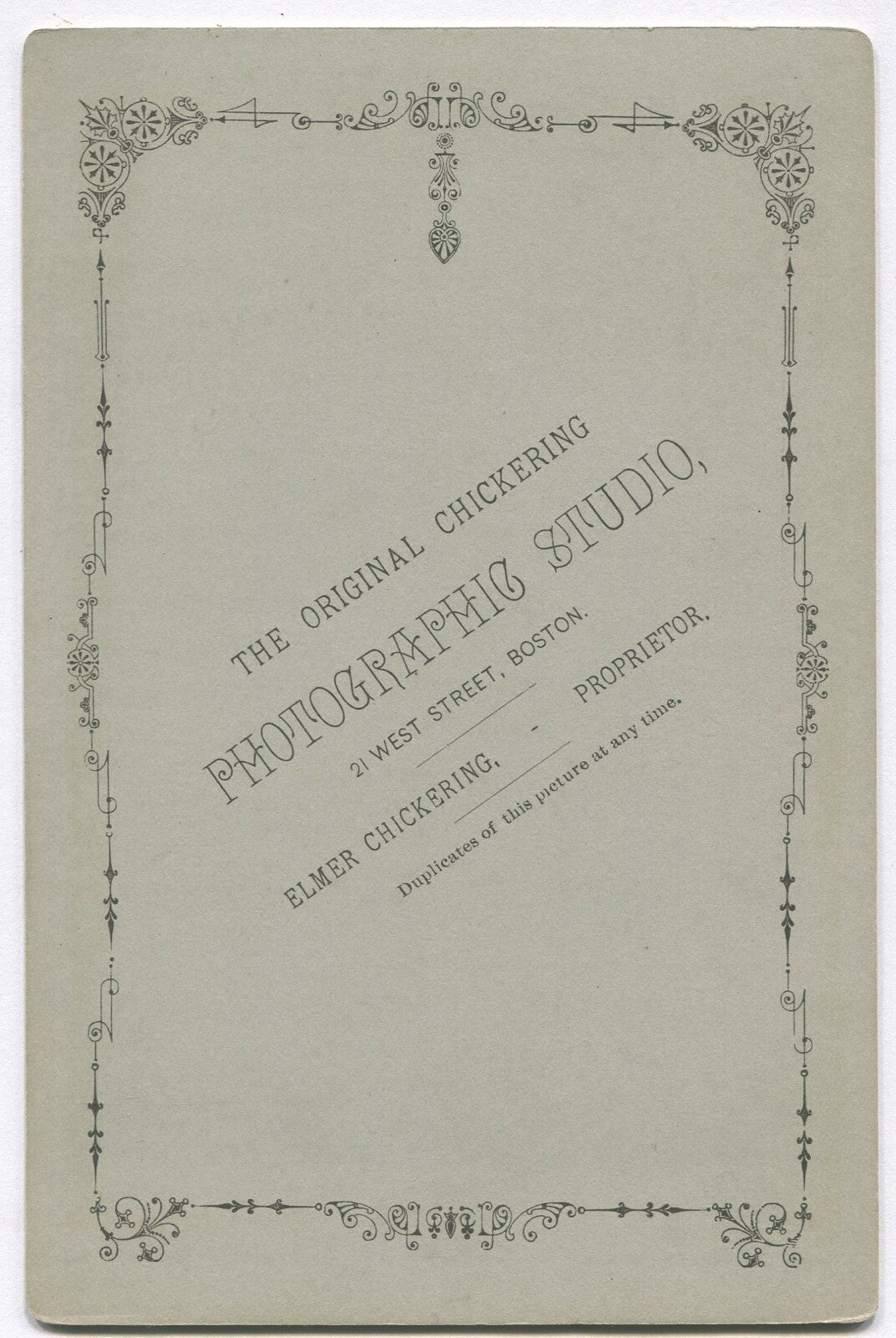 WOMAN IN OFF SHOULDER DRESS. CABINET CARD. BOSTON.