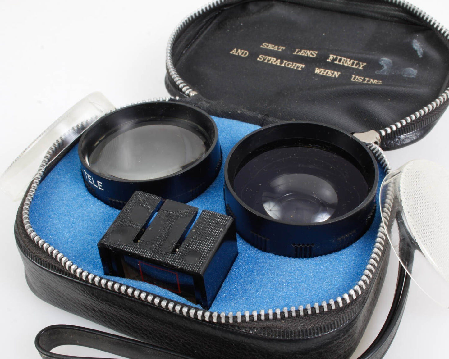 VINTAGE GOLD CREST TELE/WIDE ANGLE OPTISET MODEL 20 LENS SET W/ CASE