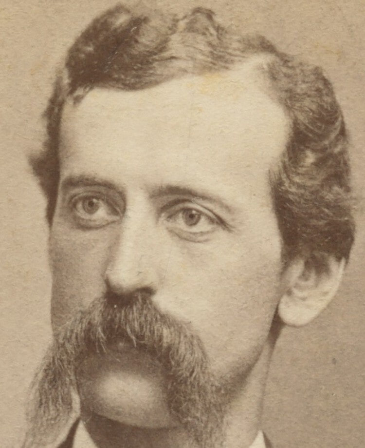 CDV PORTRAIT MAN W/ GREAT MUSTACHE FROM PHILLY, PA, BY ROTHENGATTER
