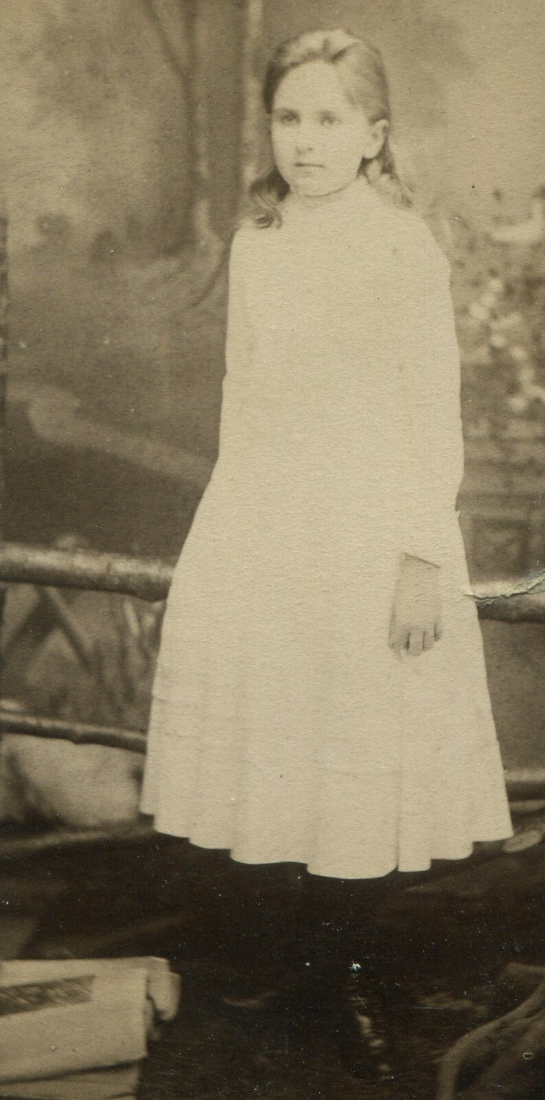 GHOSTLY YOUNG WOMAN IN WHITE DRESS, ST. JOHN, NEW BRUNSWICK, CANA... CDV