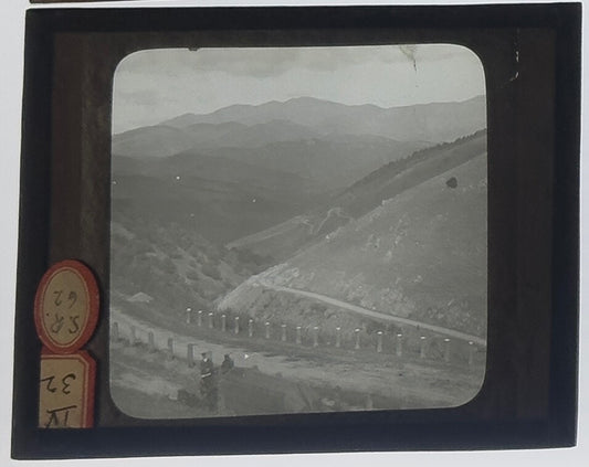 Vintage Lantern Slide Mountain Pass Tibet 3.25 x 4 in Photo Rare