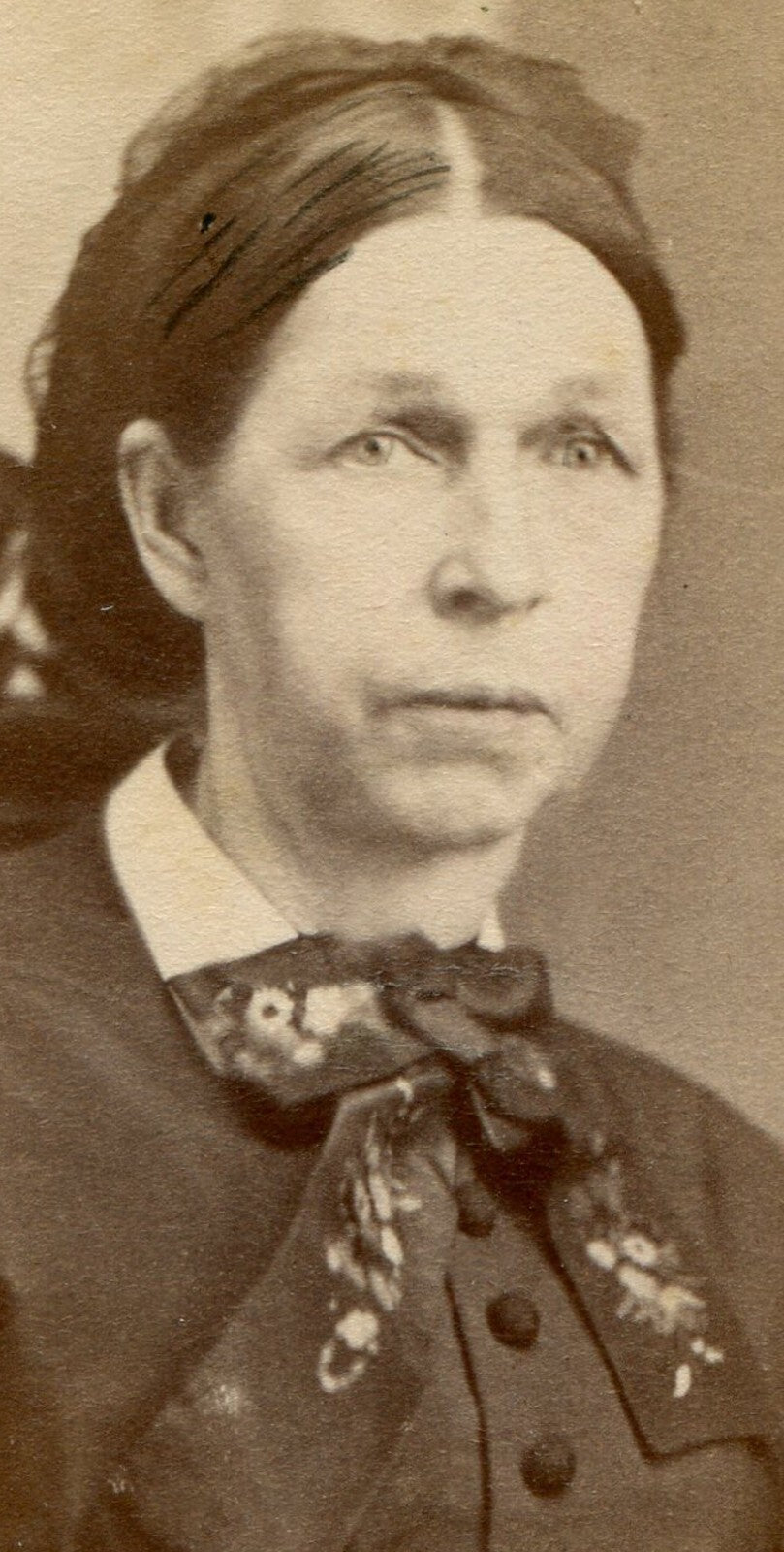 WOMAN, BIG BOW TIE. CDV. CANTON, PA.