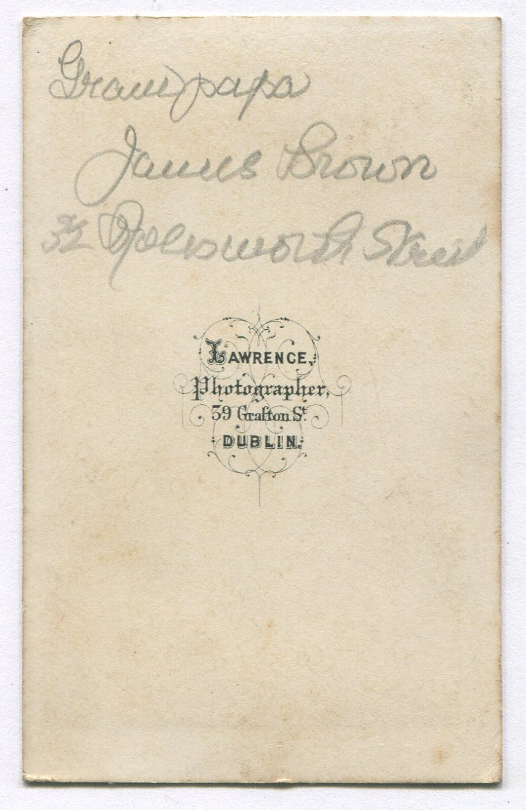 MAN WITH FUR LIKE NECK BEARD. CDV. DUBLIN, IRELAND.