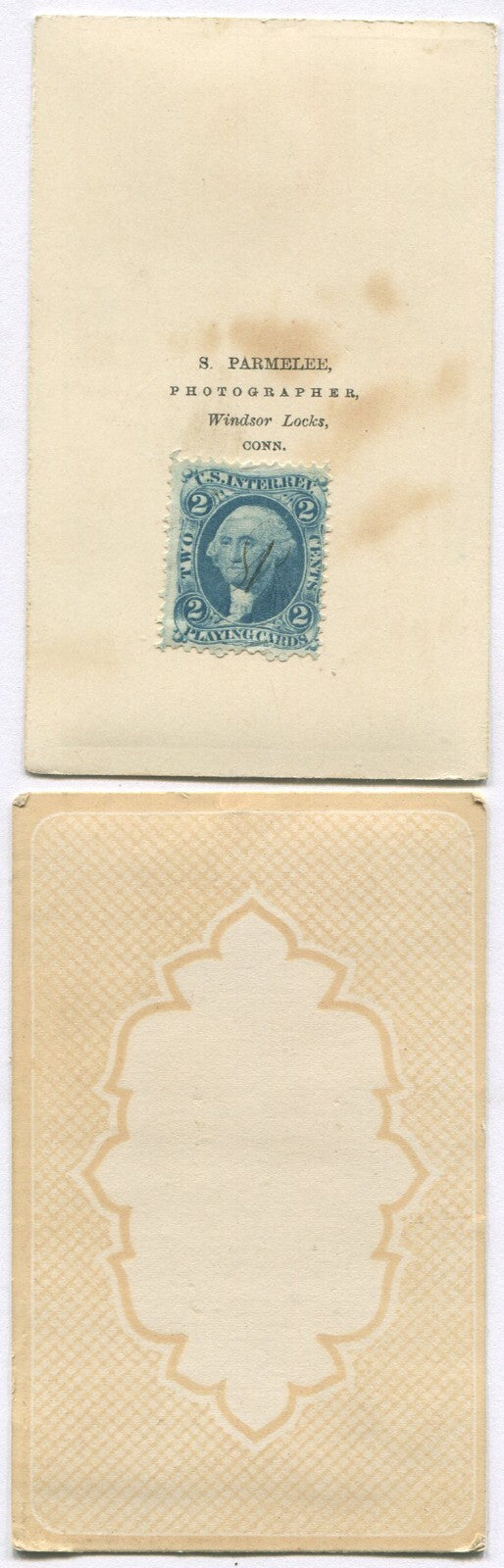 YOUNG GIRLS. CDV 2 SET/1 W/TAX STAMP. CONNECTICUT.