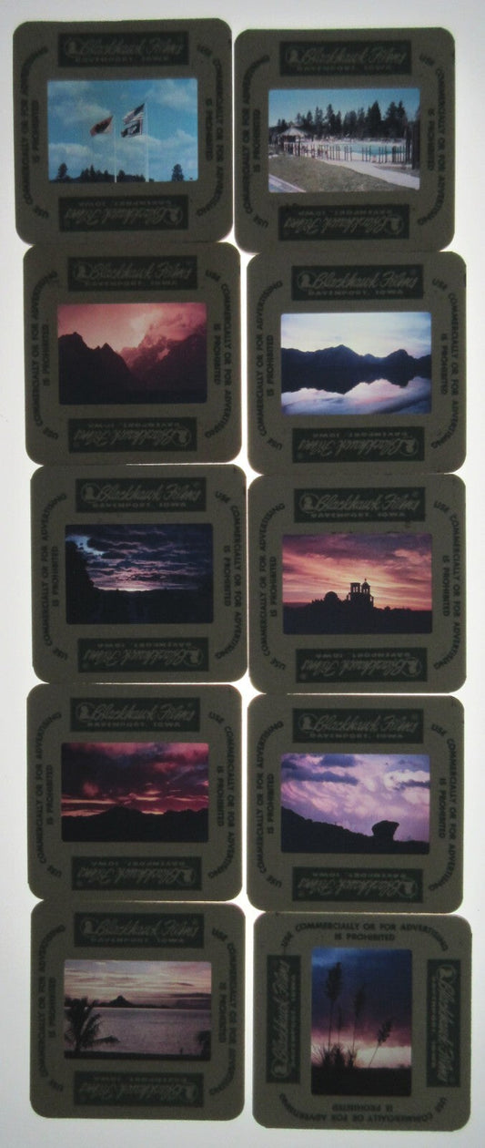 30 SET.SUNSET,WESTERN STATES, AZ,CA,CO,OR,NM...35MM KODACHROME TRANSPARENCY