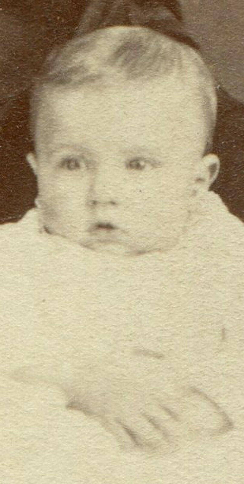 HIDDEN MOTHER, BABY IN LONG GOWN. CDV. CARSON CITY, NEVADA.