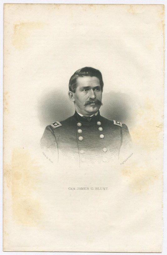 GEN. JAMES BLUNT, USA. LITHOGRAPH 9.5X6 INCHES.