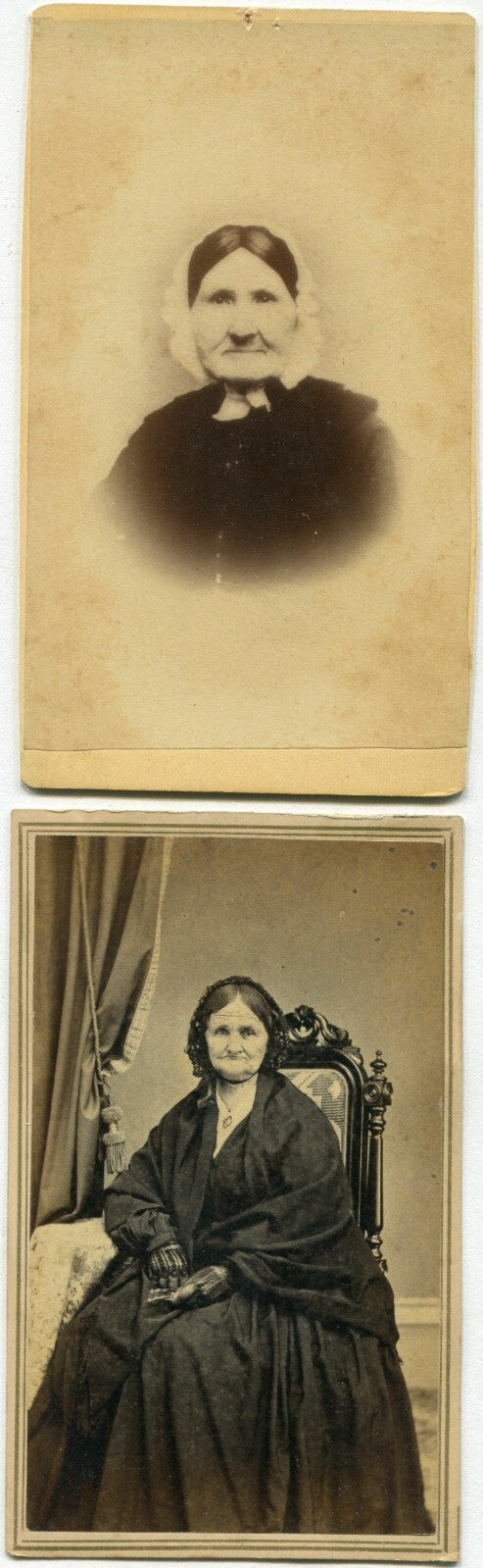 VERY OLD WOMEN. CDV 2 SET