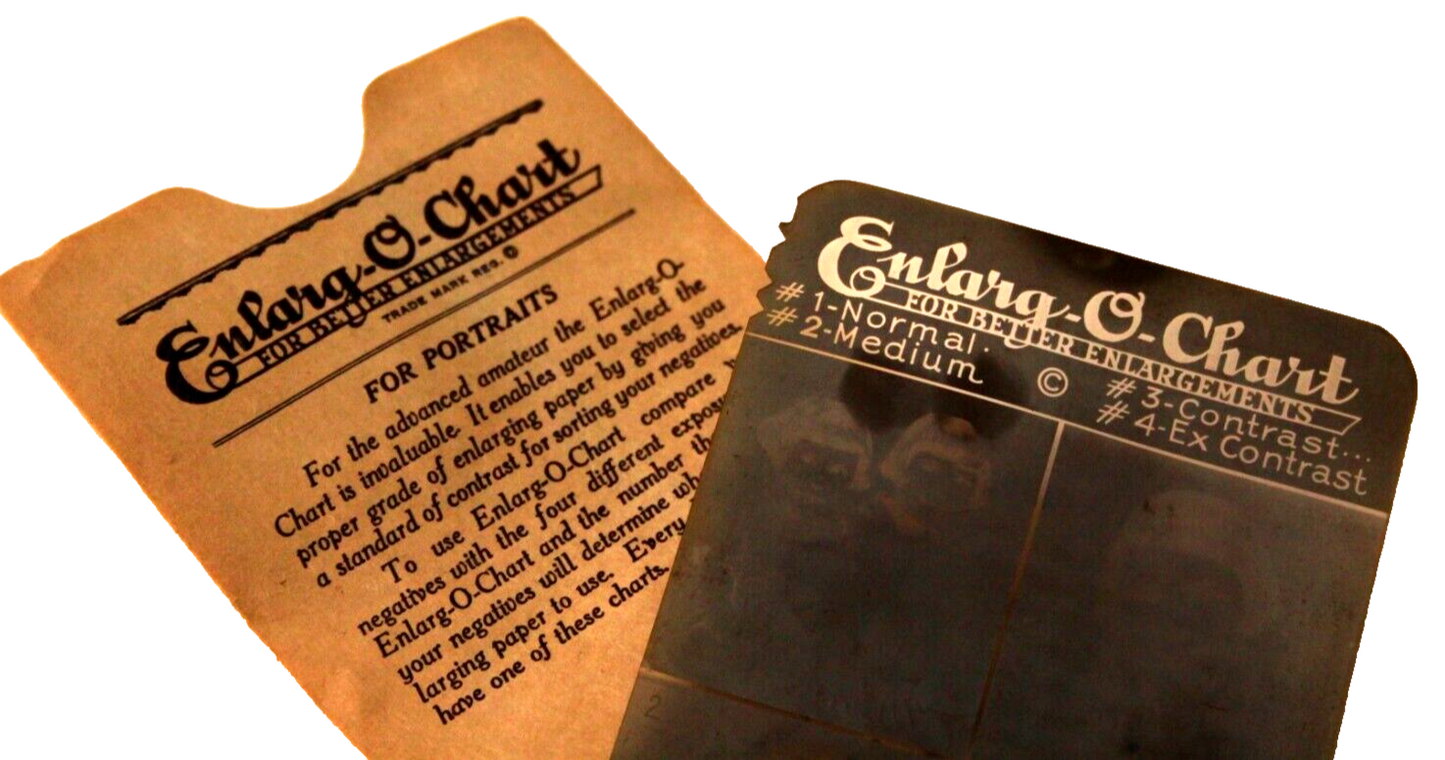 Vintage, Enlarg-O-Chart for Better Enlarging by Westwood Photo Service, CA