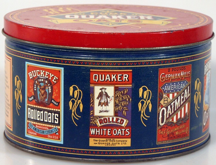 VINTAGE COMMEMORATIVE QUAKER OATS TIN, 1983