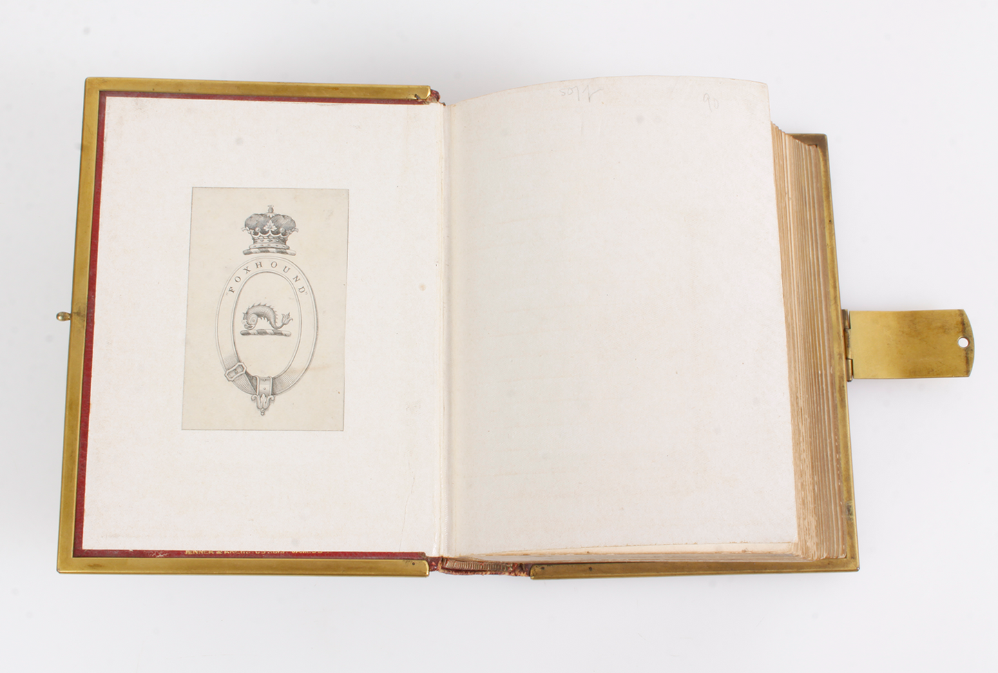 19th Century CDV Photo Album Leather and Brass, All Pages Good, Some Inscribed