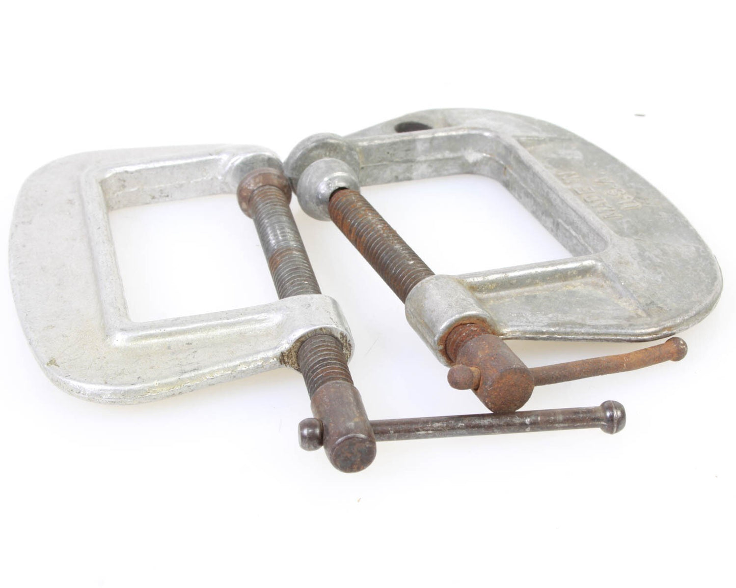 SET OF 2 C-CLAMPS, USED