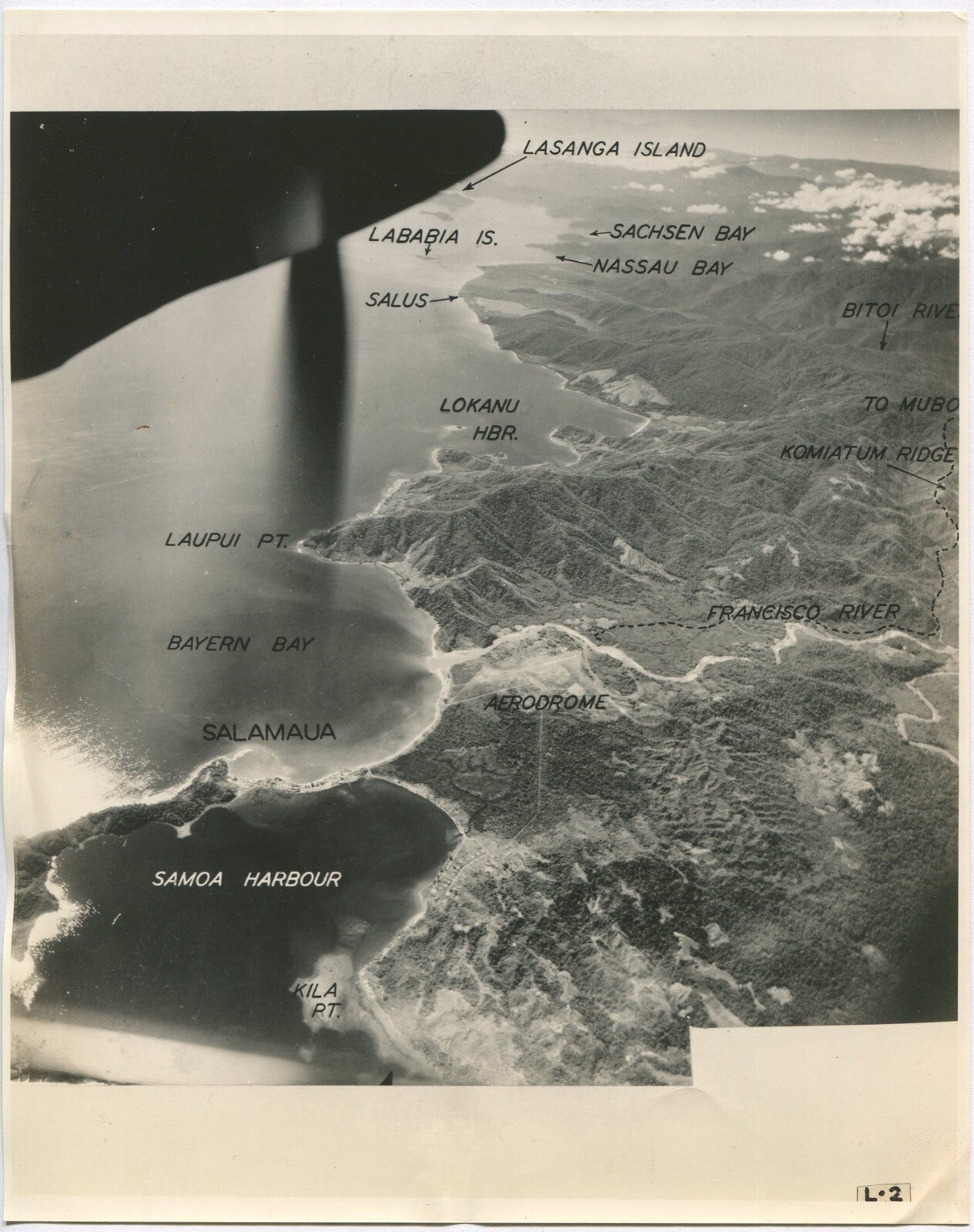 U.S. ARMY AIR CORPS MAP/SPY PLANE. 2 SET, B&W PHOTO. WWII ERA.