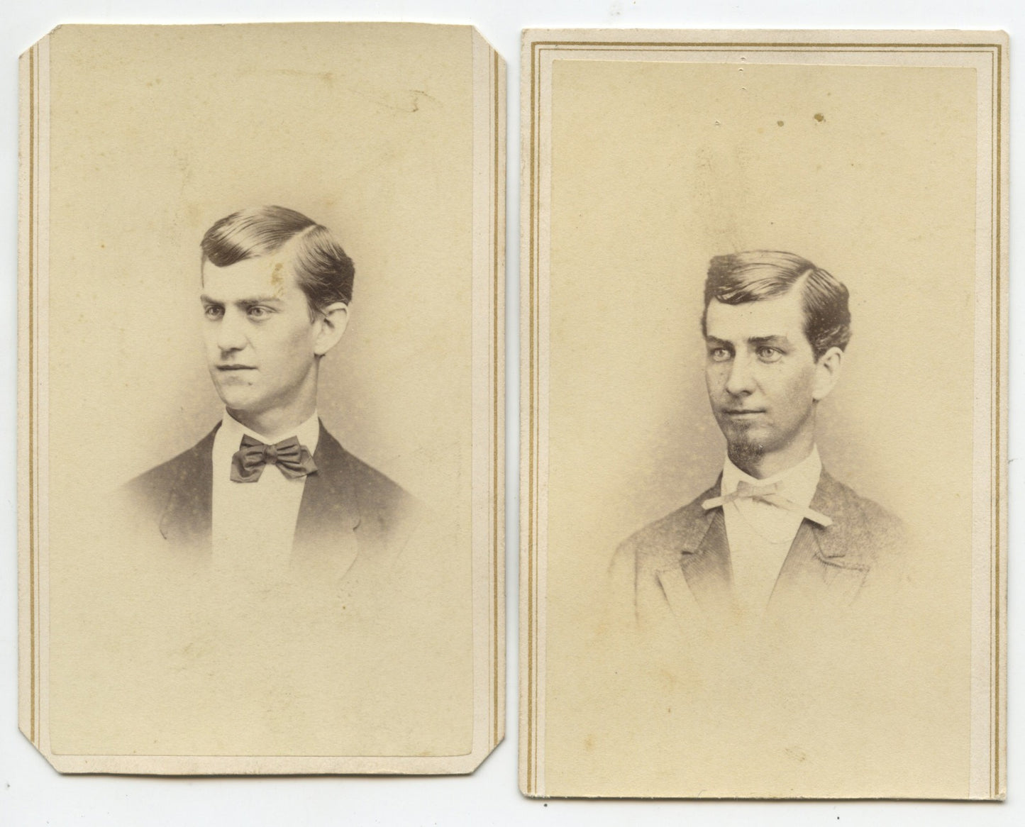 CIVIL WAR ERA BROTHERS, CINCY, OH, SET OF 2 CDV