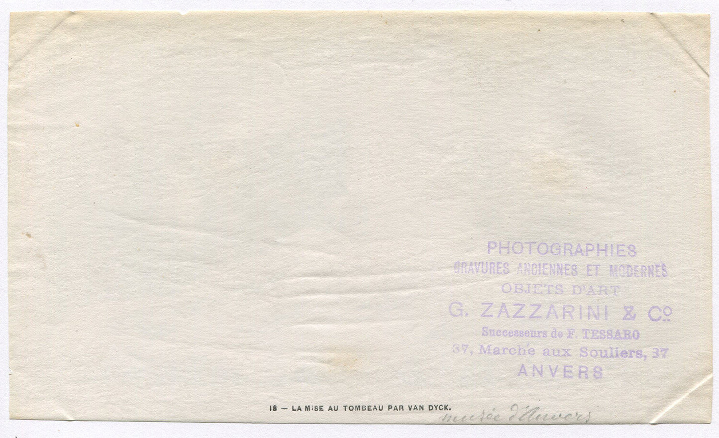 Vintage unmounted albumen photograph 4 x 7.5 in Christ in Death -- devotional