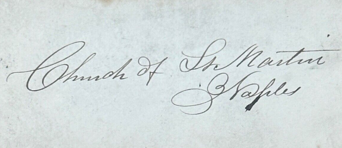 Vintage StereoView Card Church of Saint Martin Naples Italy 3.5x7in Rare