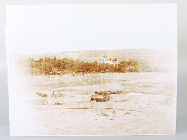 11X14 PHOTO OF HIGHLAND PARK RESEVIOR EXCAVATION W/ KINGS ESTATE -PITTSBURGH, PA
