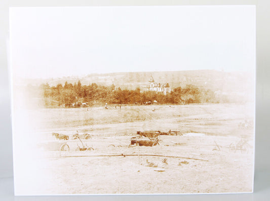 11X14 PHOTO OF HIGHLAND PARK RESEVIOR EXCAVATION W/ KINGS ESTATE -PITTSBURGH, PA