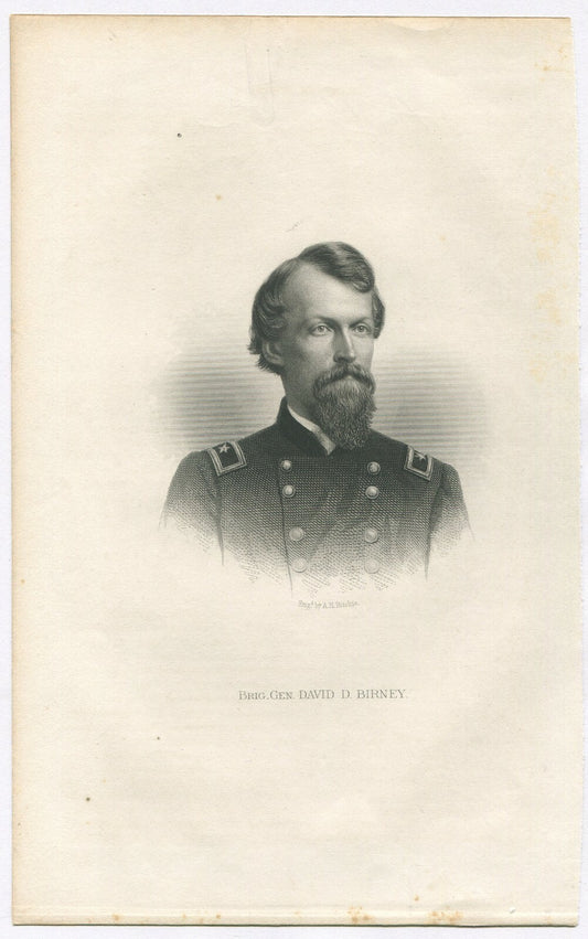 BRIG.GEN.DAVID BIRNEY,USA. LITHOGRAPH 9.5X6 INCHES.