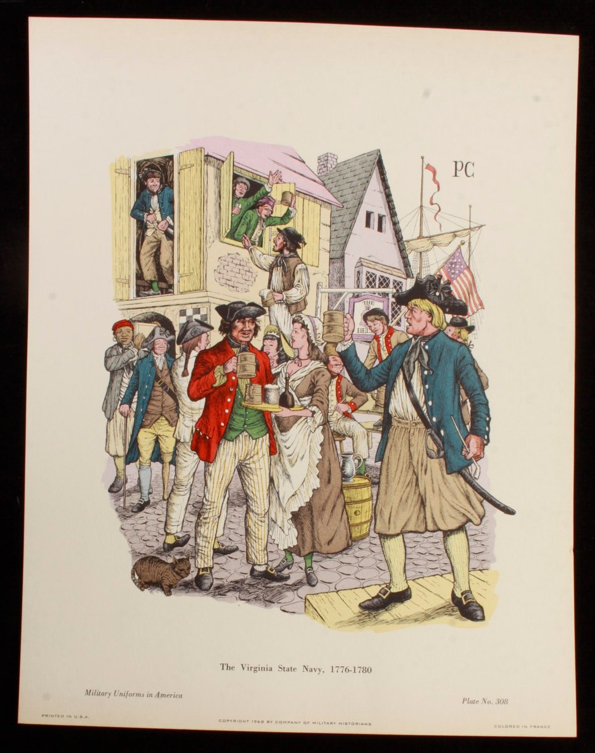 The Virginia State Navy 1776-1780 Illustration 11x14