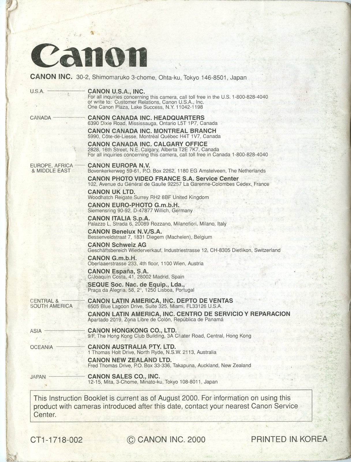 Original Manual for Canon 420EX Speedlite Flash