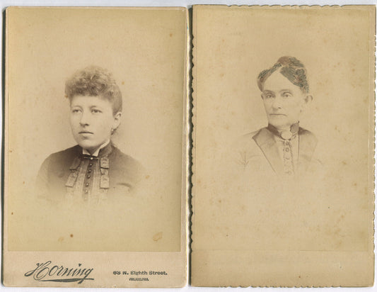 WOMEN AND CHILD, 5 SET CABINET CARDS. PA.
