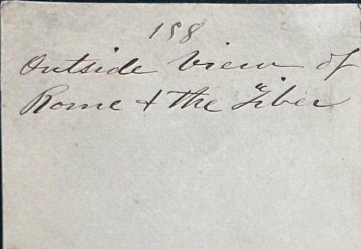 Vintage Stereoview Card River Tiber Rome 1867 3.5x7 in Photo Rare