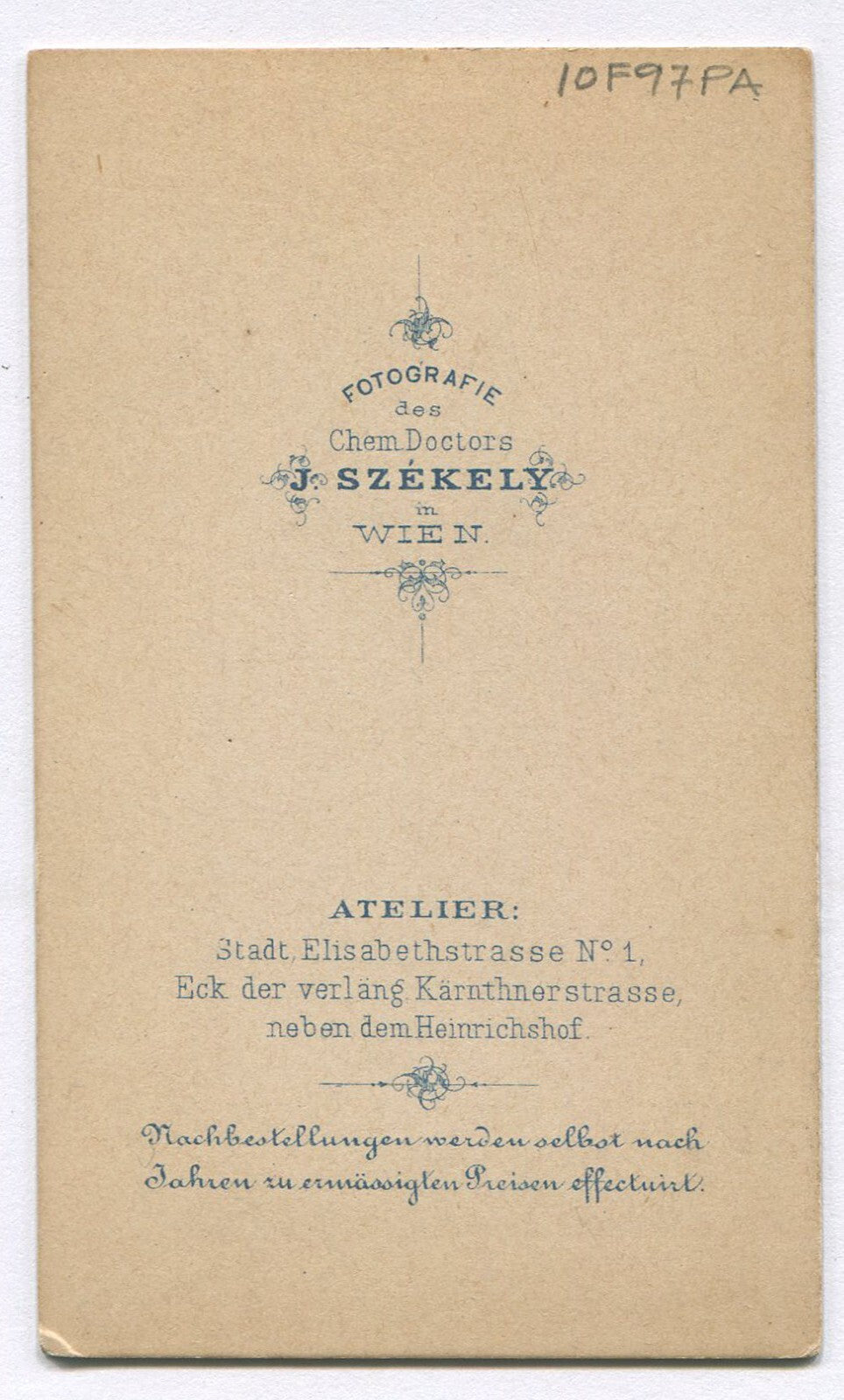 BEAUTIFUL WOMAN, STANDING POSE, LOOKING IN CAMERA. CDV. WIEN, AUSTRIA.