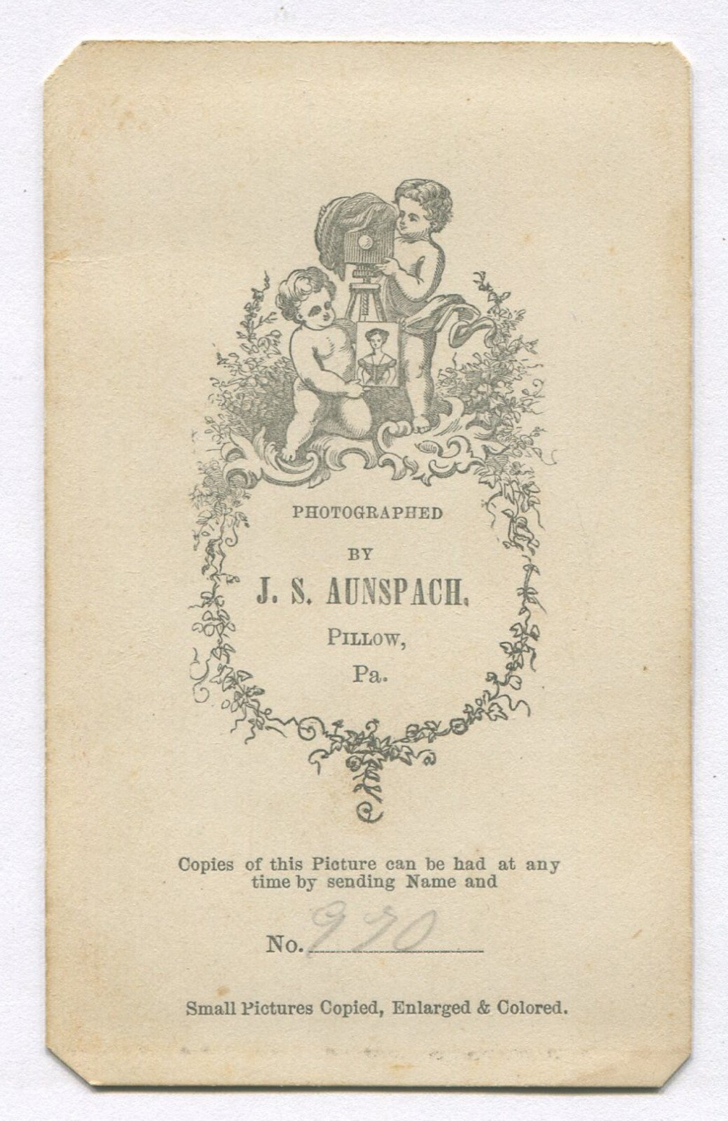 SARAH BROWER SEATED AT TABLE W/BOOK. TINTED CDV. PILLOW, PA.