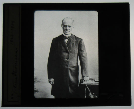 Vintage Julius Thomsen Standing Portrait Photo on Glass Lantern Slide - Original