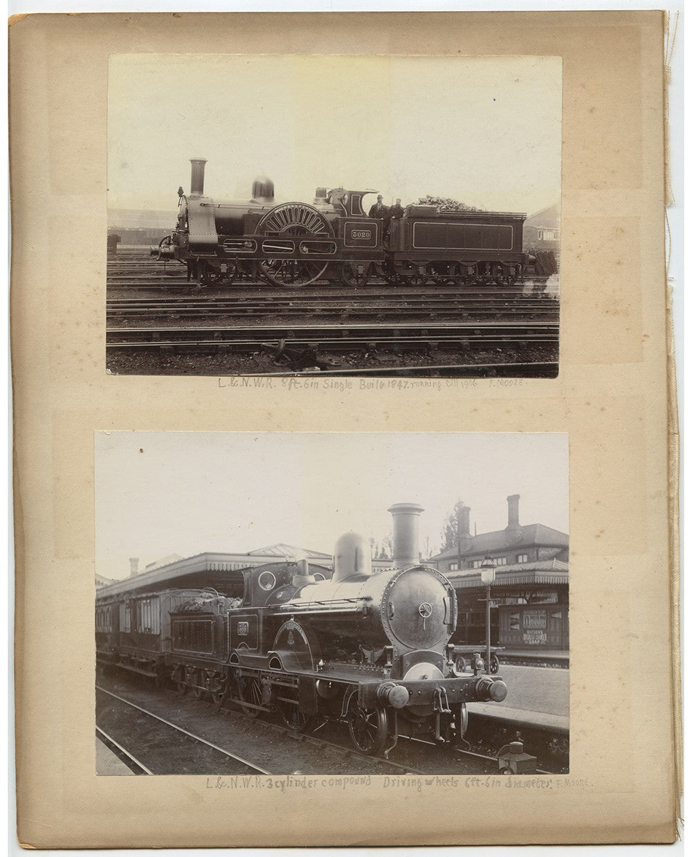LOCOMOTIVES 1890S, LONDON   NW RAILWAY + PATTERDALE VILLAGE PHOTOS