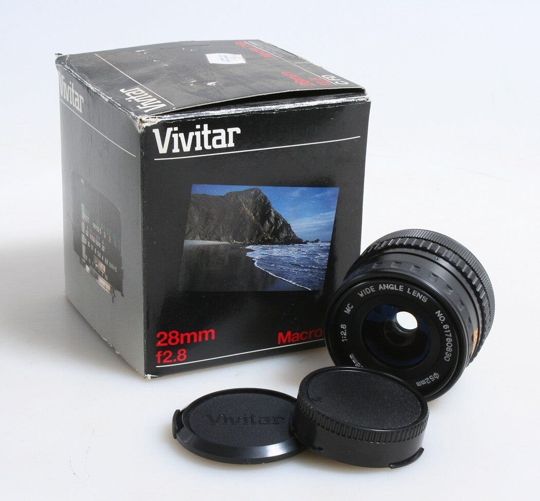 28MM F 2.8 WIDE ANGLE 1:6X FOR CANON FD IN BOX GREAT FOR MICRO 4/3 CAMERA
