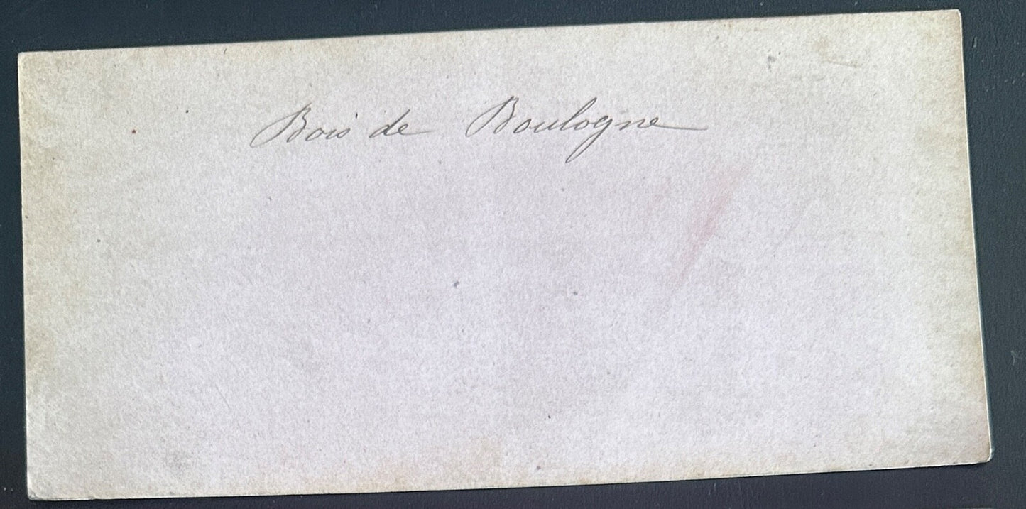 Vintage StereoView Card: ���Paris, Bois de Boulogne ��� 3.5x7in