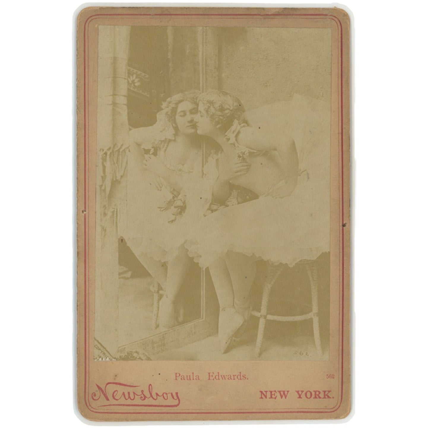 VINTAGE CABINET CARDS (4) - ACTRESS PAULA EDWARDS, ELEANOR MAYO, ISABELLE IRVING