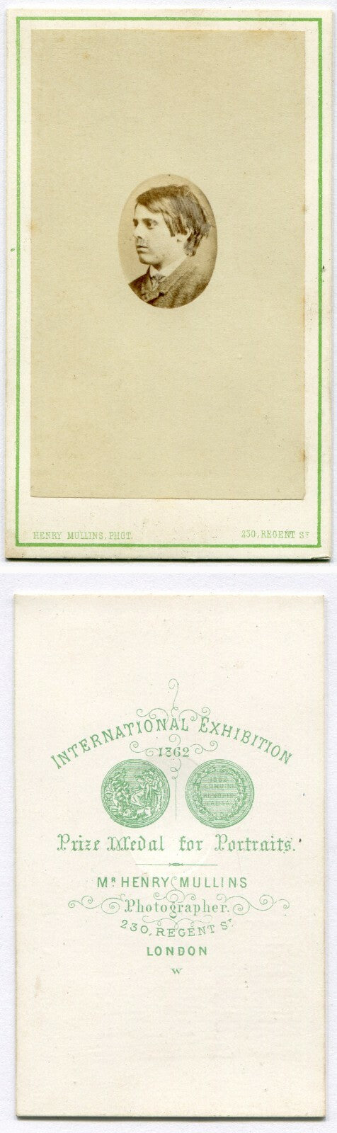 MAN IN EMBOSSED CDV. UNIQUE. LONDON, ENGLAND.