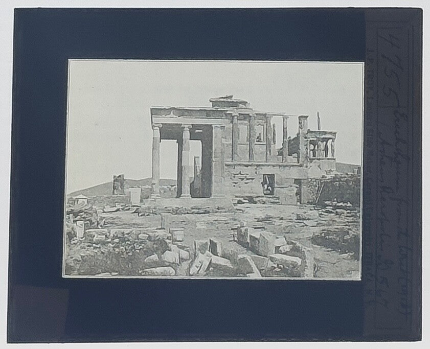 VINTAGE LANTERN SLIDE "Erechtheum From The West" 3.25X4IN